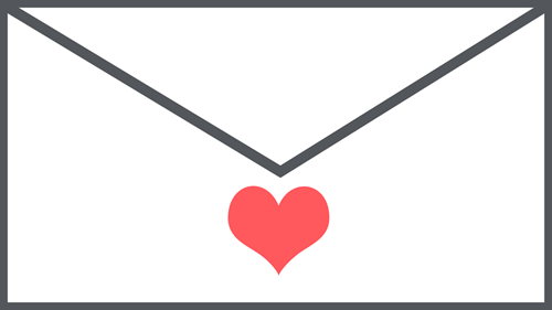 Image of a envelope with a love heart